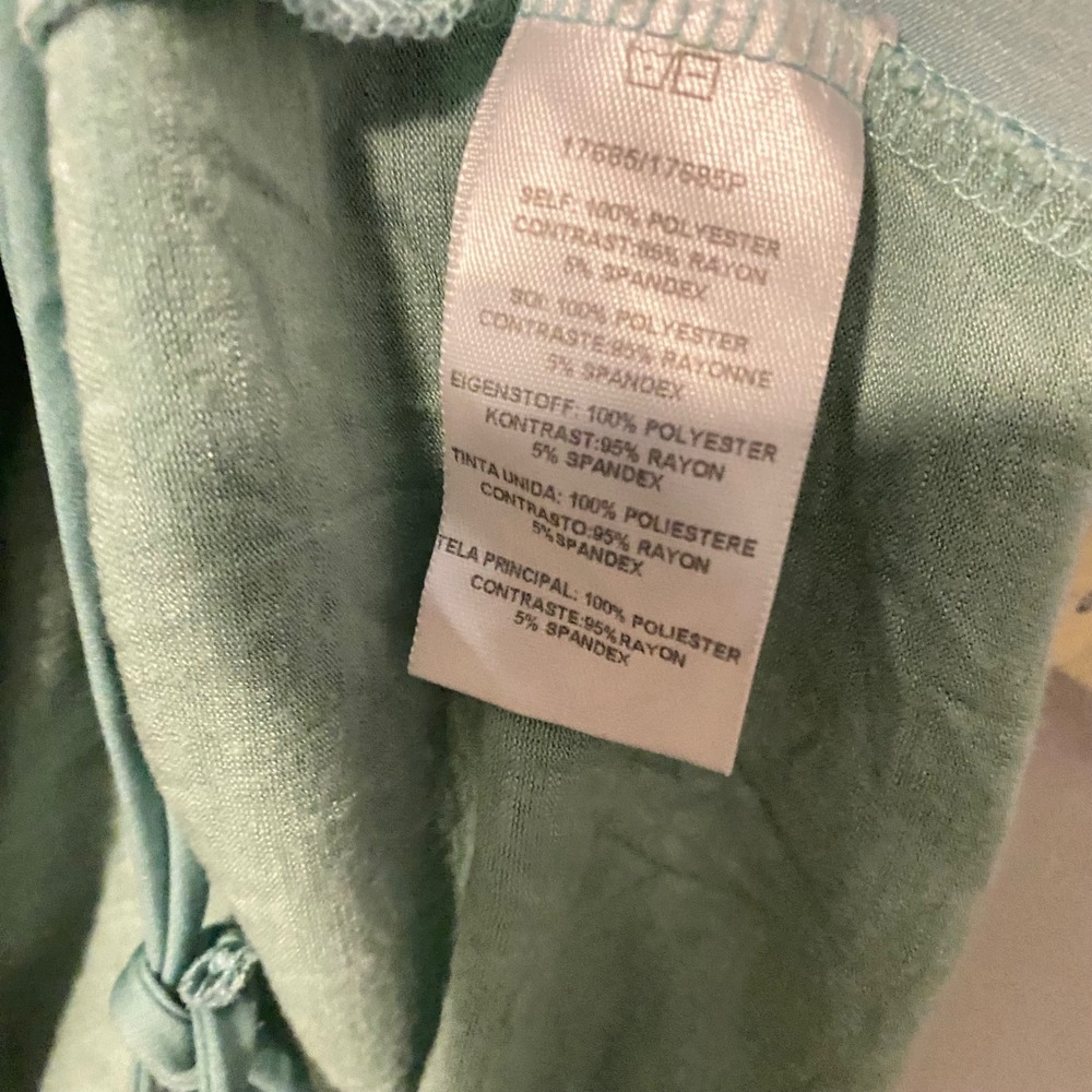 Anthropolgie Dolan Left Coast Collection Mint Drawstring Sleeveless V Neck Top M - Picture 4 of 5